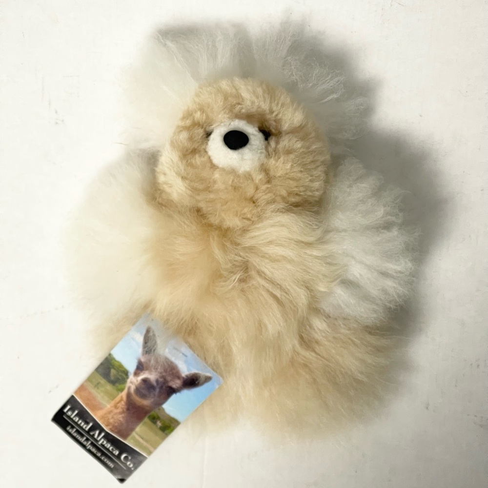 New With Tag Genuine Alpaca Fur Martha’s Vineyard Island Alpaca Plush Decor